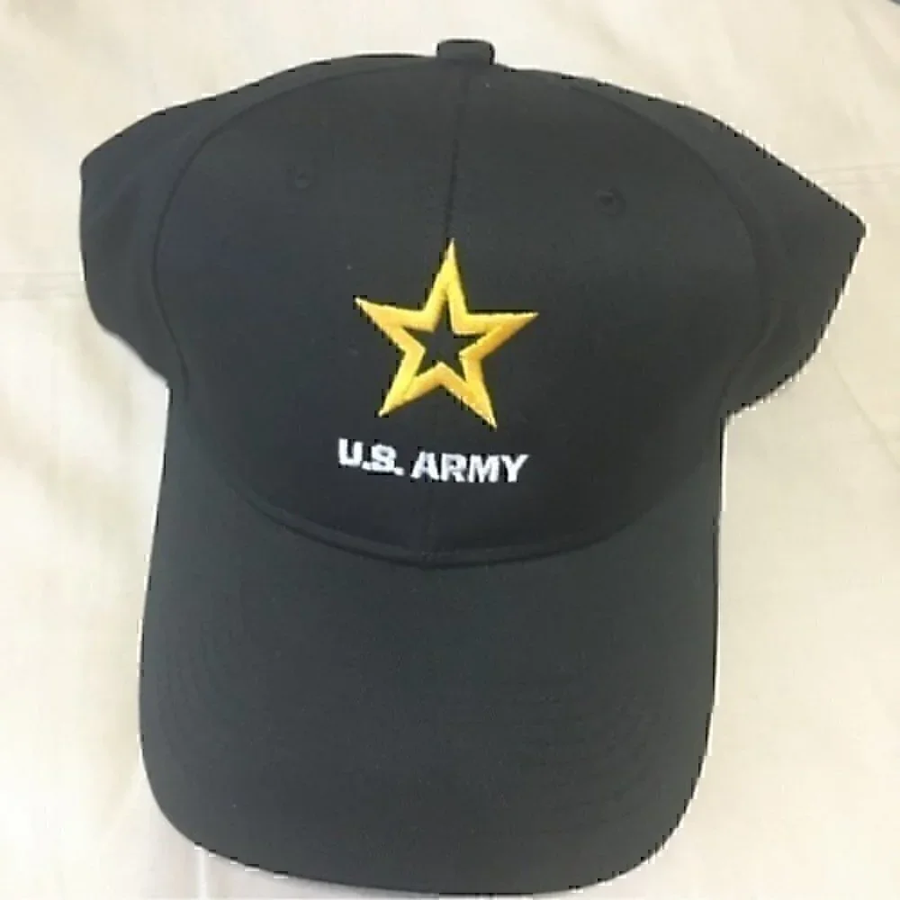 US Army black embroidered SnapBack hat NWOT